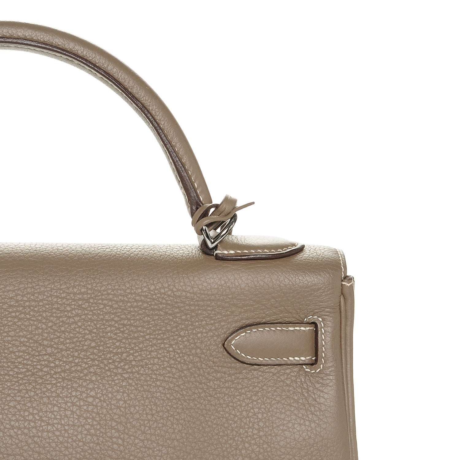 Hermes Taurillon Clemence Kelly Retourne 32 Etoupe 11 of 24