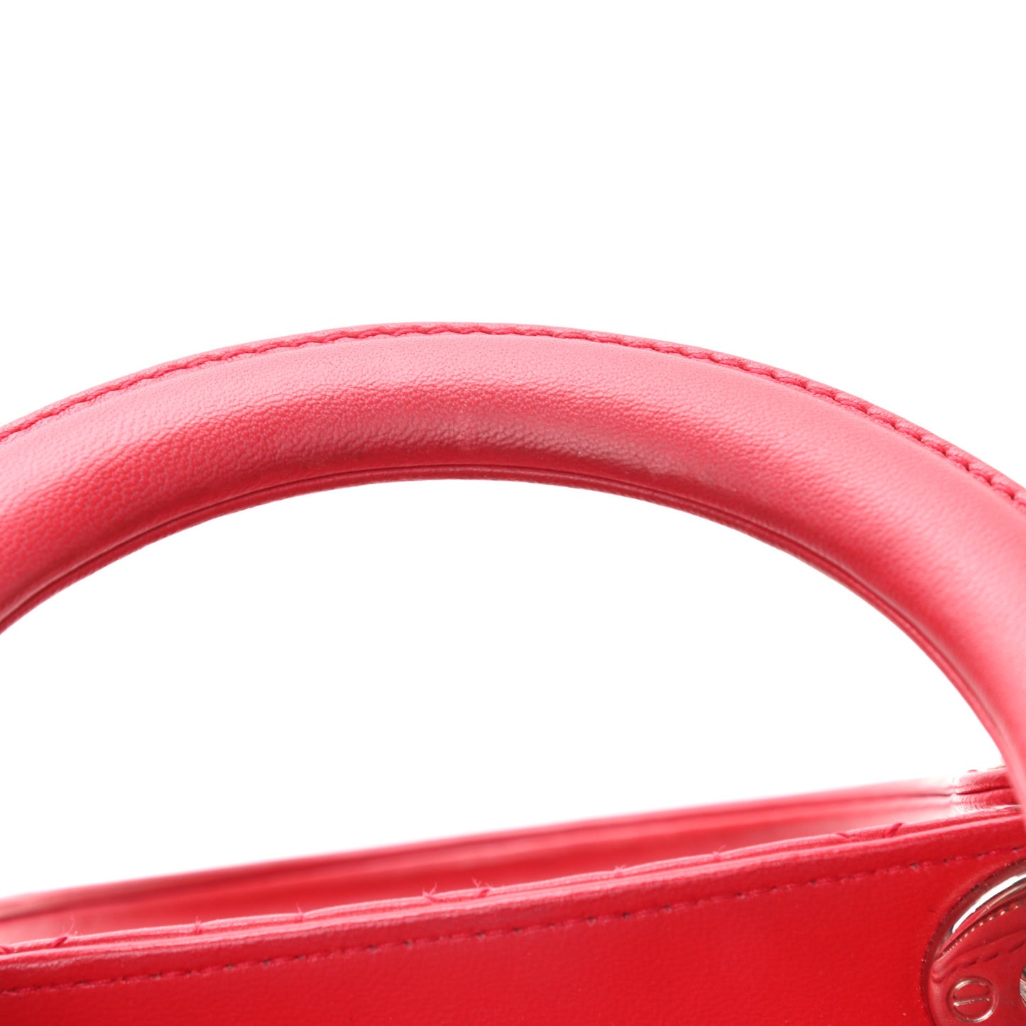 Lambskin Cannage Medium Lady Dior Red