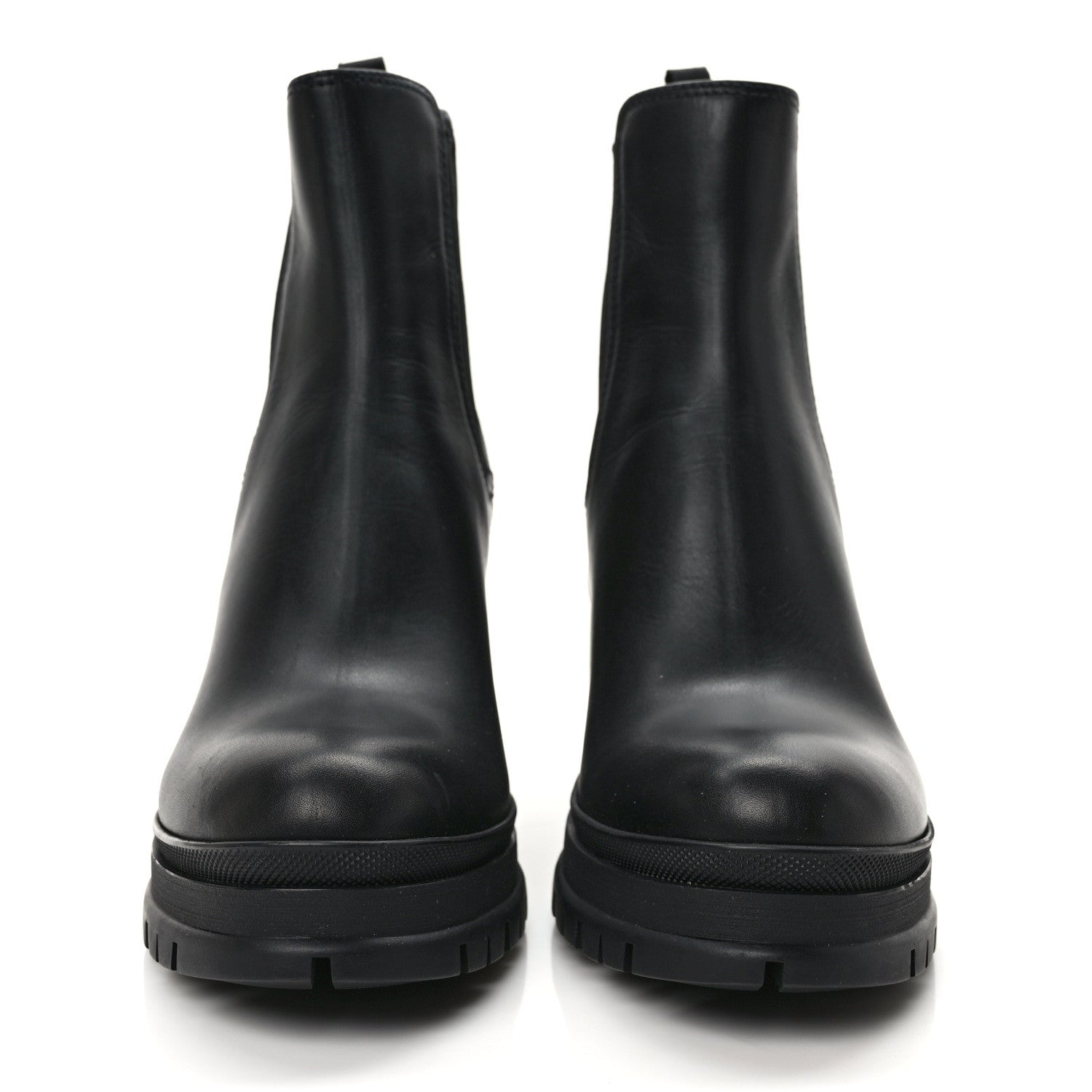 Prada Vitello Montana Lug Sole Chelsea 55mm Boots 40 Black 2 of 8