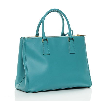 Prada Saffiano Large Galleria Double Zip Tote Turchese 3 of 10