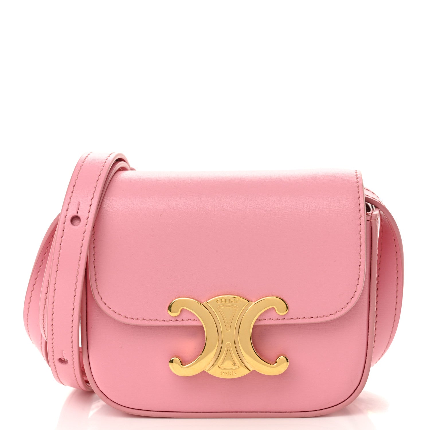 Celine Shiny Calfskin Mini Claude Rose 1 of 11