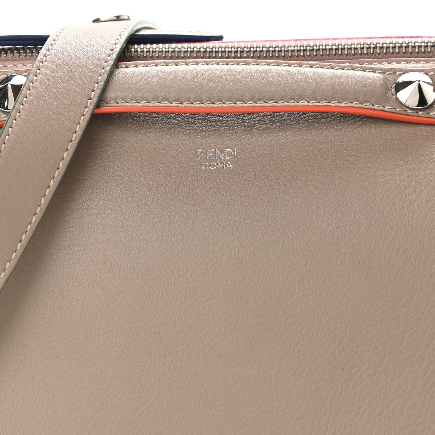 Vitello Dolce Croc Tail Medium By The Way Boston Bag Tortora Orange Pink