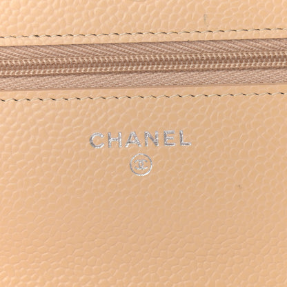Chanel Caviar Quilted Wallet On Chain WOC Beige 6 of 10