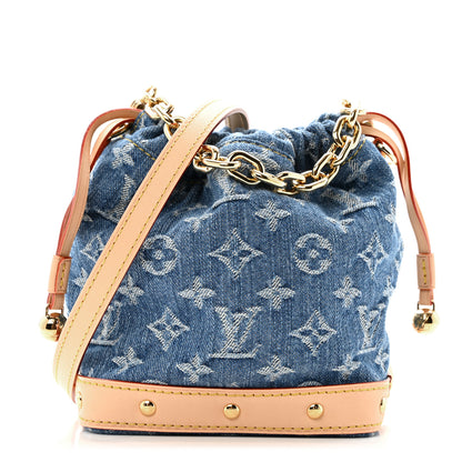 Louis Vuitton Monogram Denim Nano Noe Blue 1 of 9