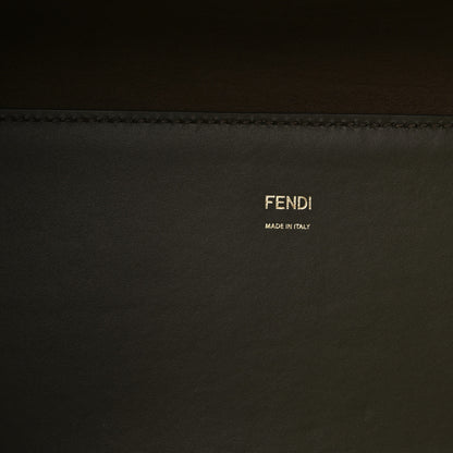 Fendi Vitello King Plexiglass Logo Embossed Medium Fendi Sunshine Shopper Tote Wood 6 of 10