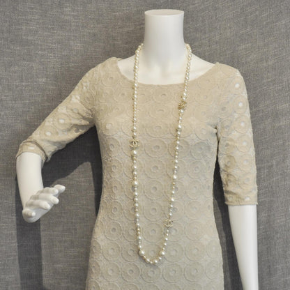 Chanel Classic CC Long Pearl Necklace Gold 4 of 6