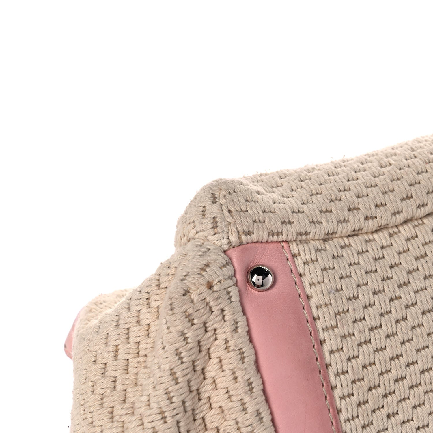 Chanel Canvas Woven Lambskin Lax Accordion Hobo Pink 9 of 15
