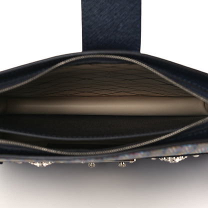 Louis Vuitton Calfskin Monogram LV Pop Trunk Clutch Blue 4 of 8