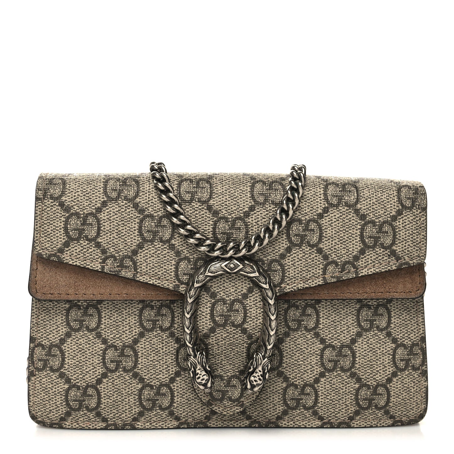 GG Supreme Monogram Super Mini Dionysus Shoulder Bag Taupe