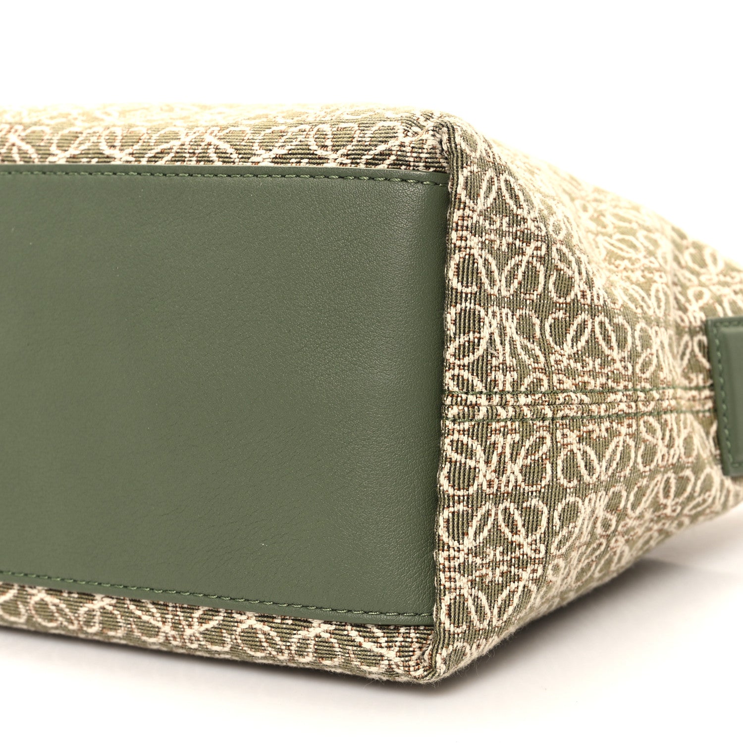 Loewe Jacquard Anagram Calfskin Small Cubi Bag Avocado Green 9 of 9