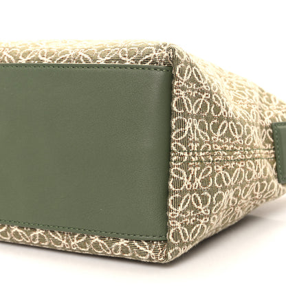 Loewe Jacquard Anagram Calfskin Small Cubi Bag Avocado Green 9 of 9