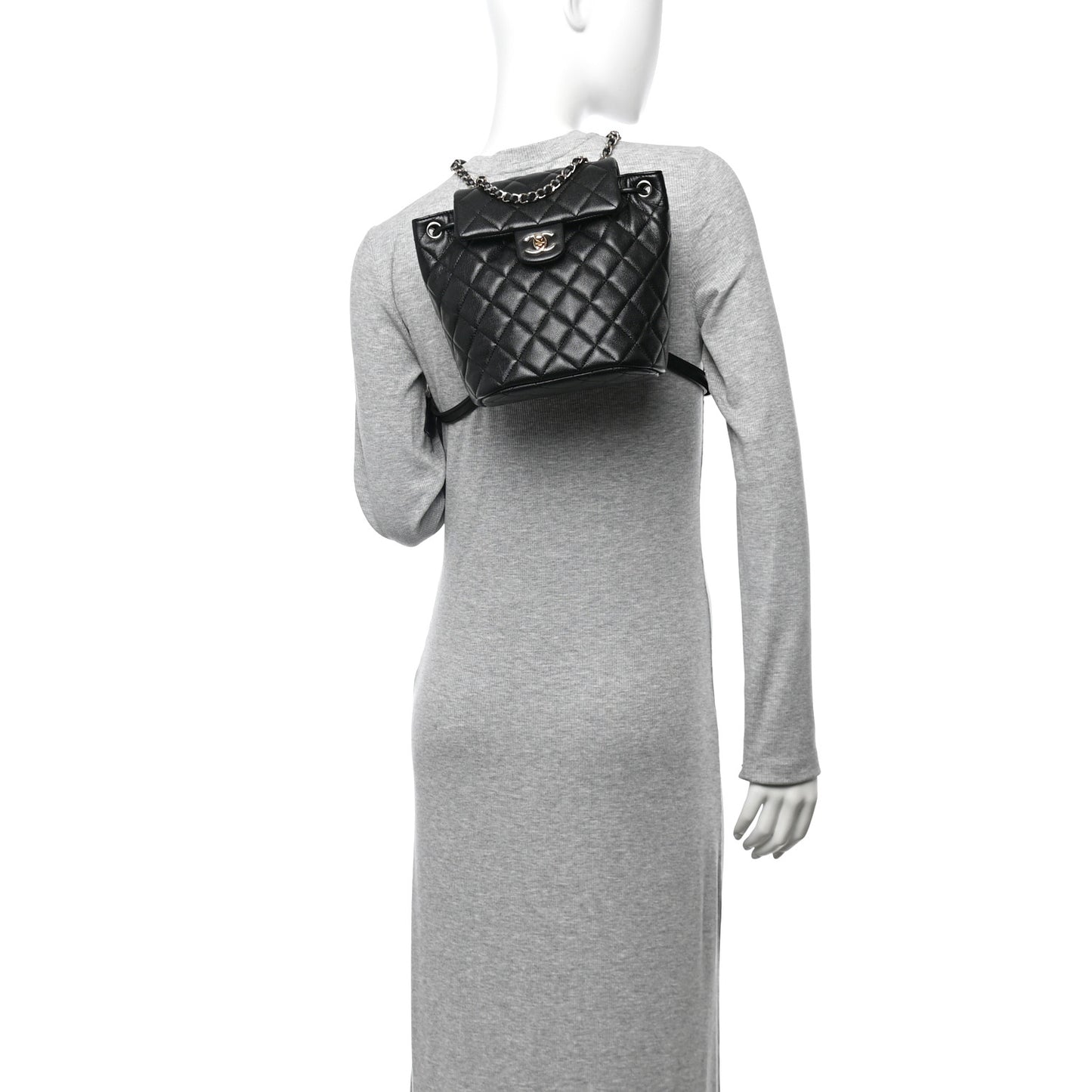 Caviar Quilted Mini Urban Spirit Backpack Black