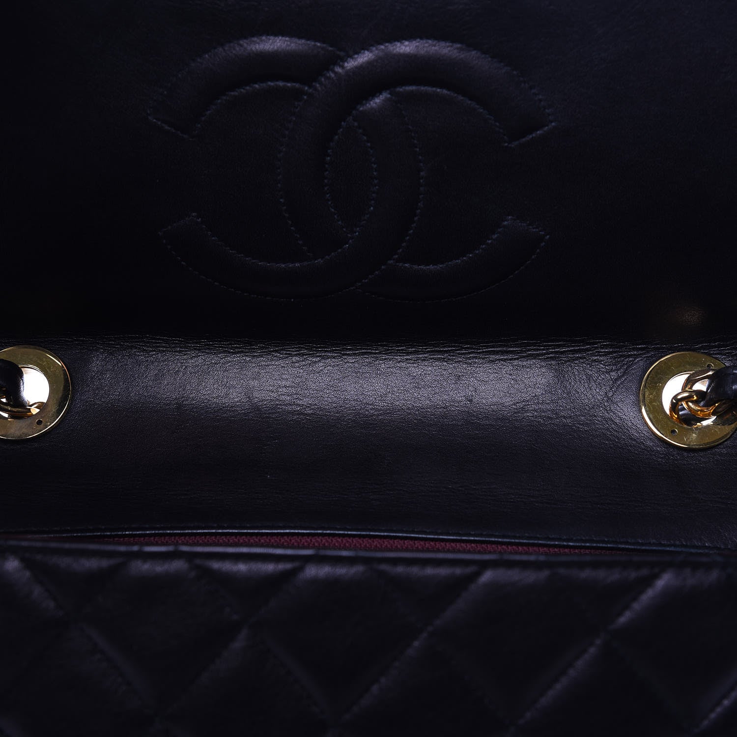 Chanel Lambskin Quilted XL Jumbo Single Flap Black 9 of 13