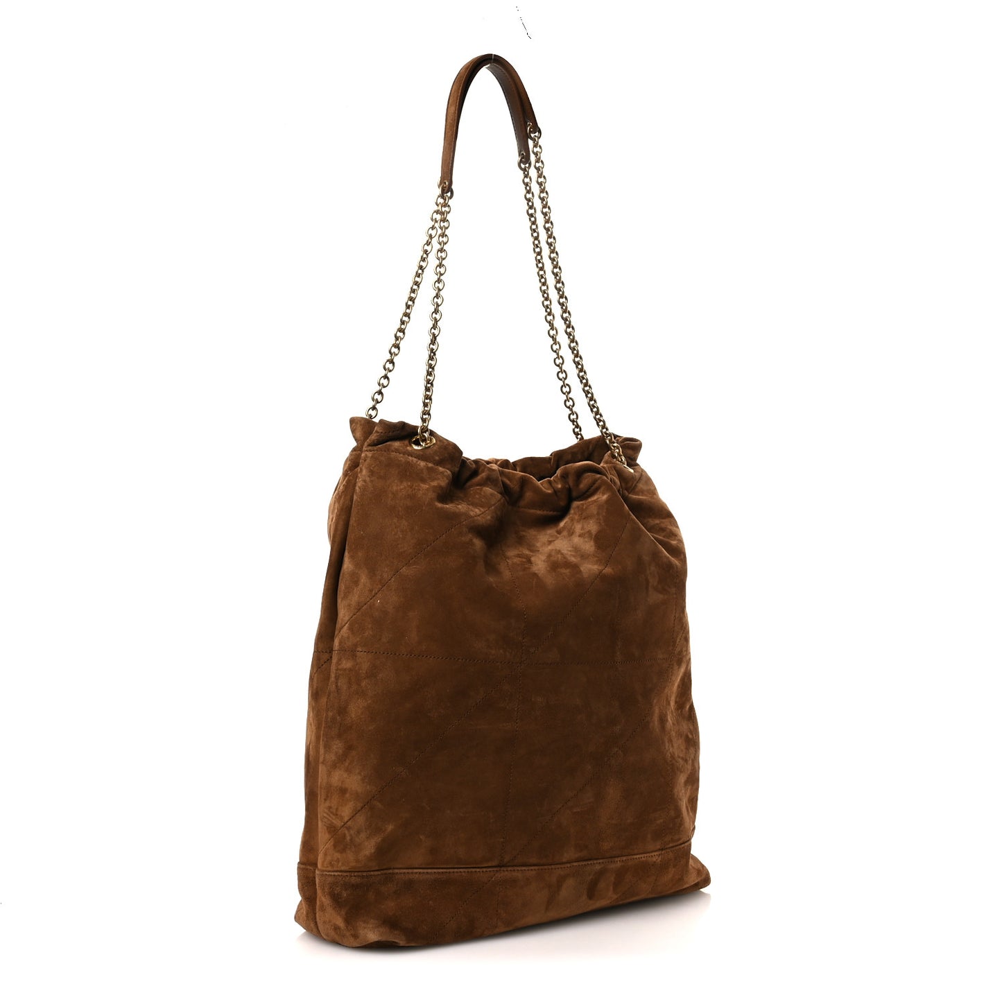 Suede Monogram Large Jamie Pochon Caramel Cognac