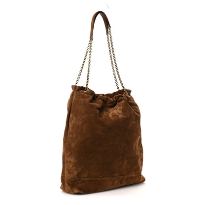 Saint Laurent Suede Monogram Large Jamie Pochon Caramel Cognac 4 of 12