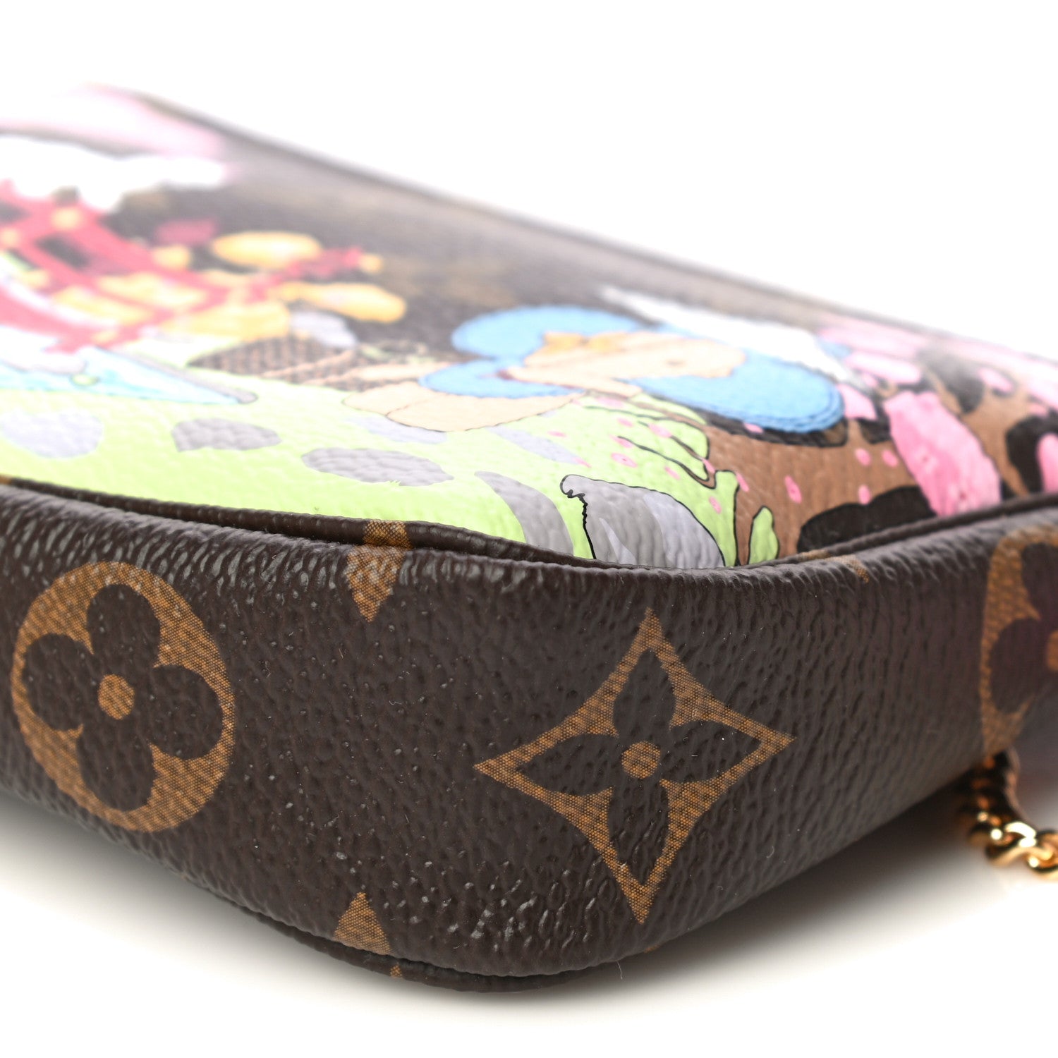 Louis Vuitton Monogram 2021 Christmas Animation Japanese Garden Mini Pochette Accessories Wisteria Pink 10 of 11