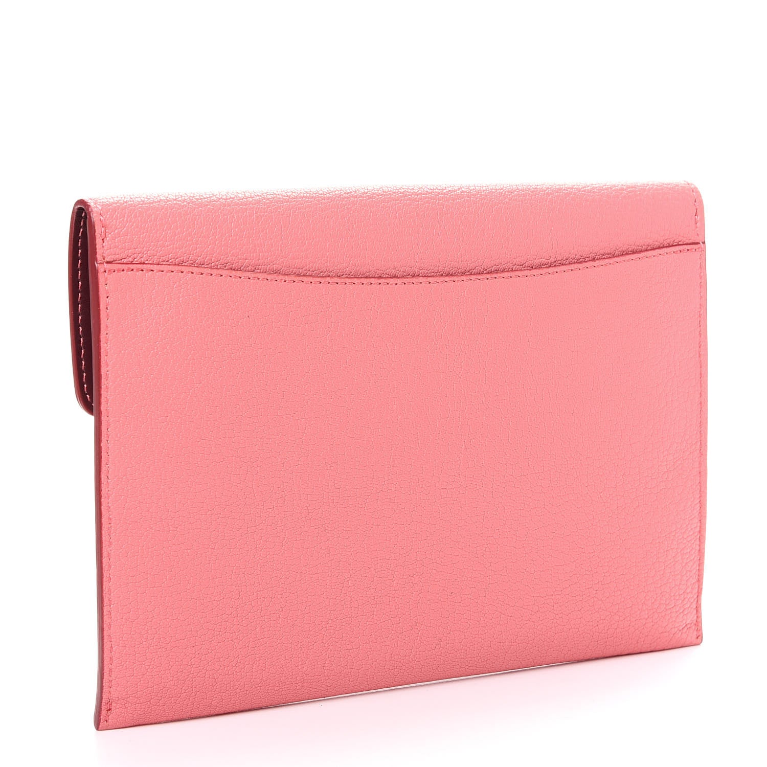Burberry Goatskin Pendleton D-Ring Clutch Bright Coral Pink 4 of 7