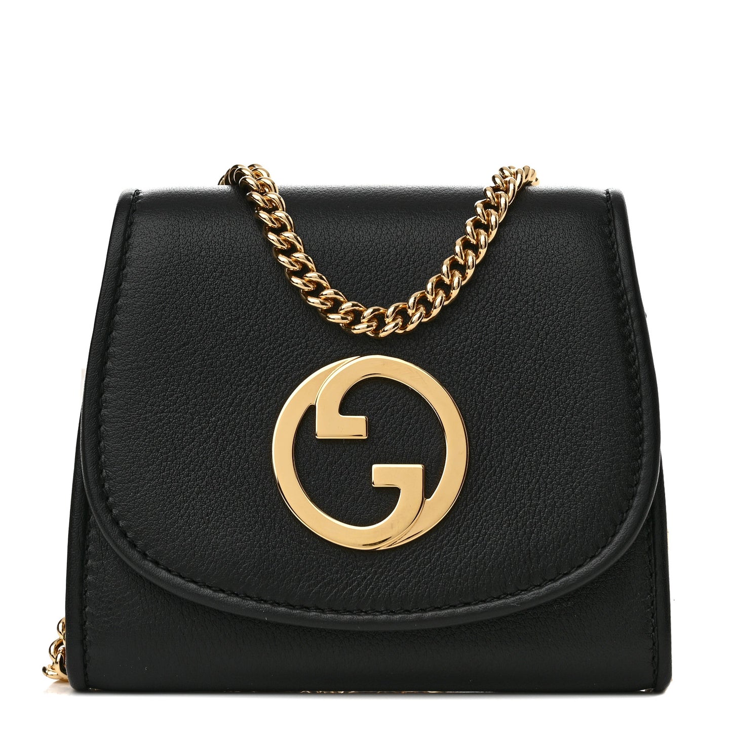 Roxy Calfskin Medium Blondie Chain Wallet Black