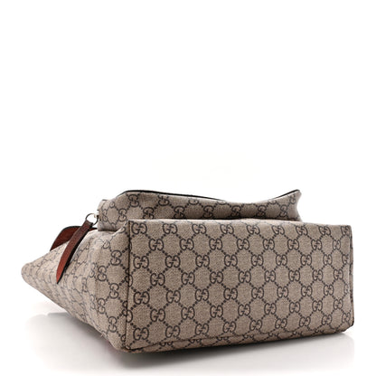 Gucci GG Supreme Monogram Blooms Medium Single Buckle Backpack Beige Multicolor Dry Rose 4 of 13