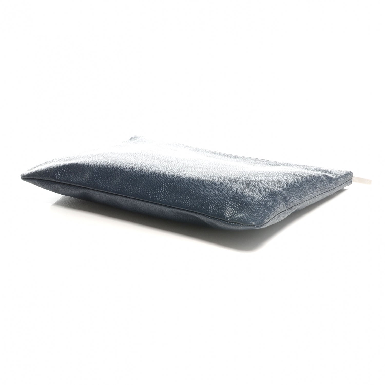 Chanel Caviar CC Flat Cosmetic Pouch Navy Blue 4 of 8