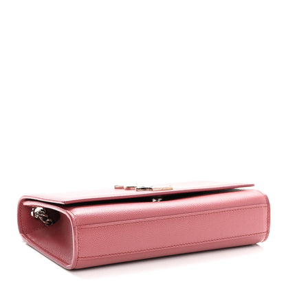 Saint Laurent Grain De Poudre Small Classic Monogram Kate Satchel Mystic Rose 4 of 10