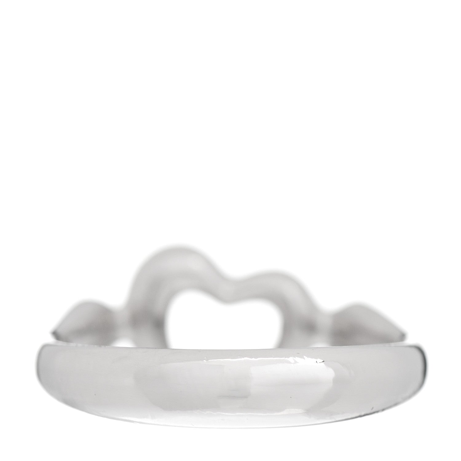 Tiffany Platinum Diamond Elsa Peretti Open Heart Ring 50 5.5 4 of 5