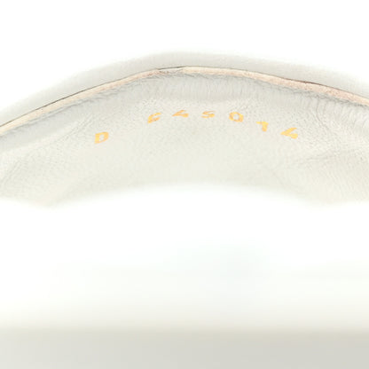Chanel Lambskin Quilted Textured CC Mules Sandals 40 White 7 of 8