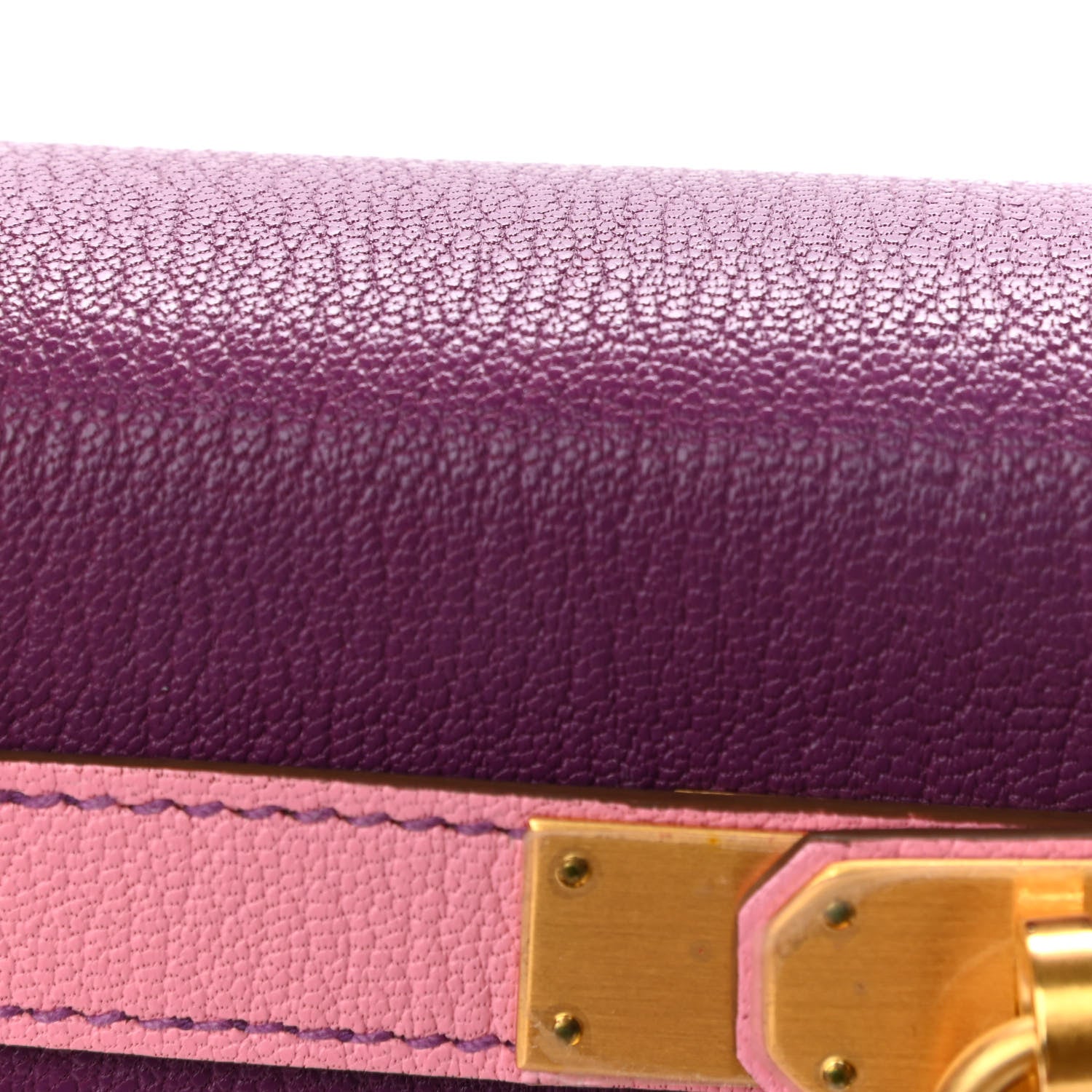 Hermes Chevre Mysore Horseshoe Kelly Retourne 28 Anemone Rose Confetti 9 of 14