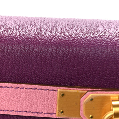 Hermes Chevre Mysore Horseshoe Kelly Retourne 28 Anemone Rose Confetti 9 of 14