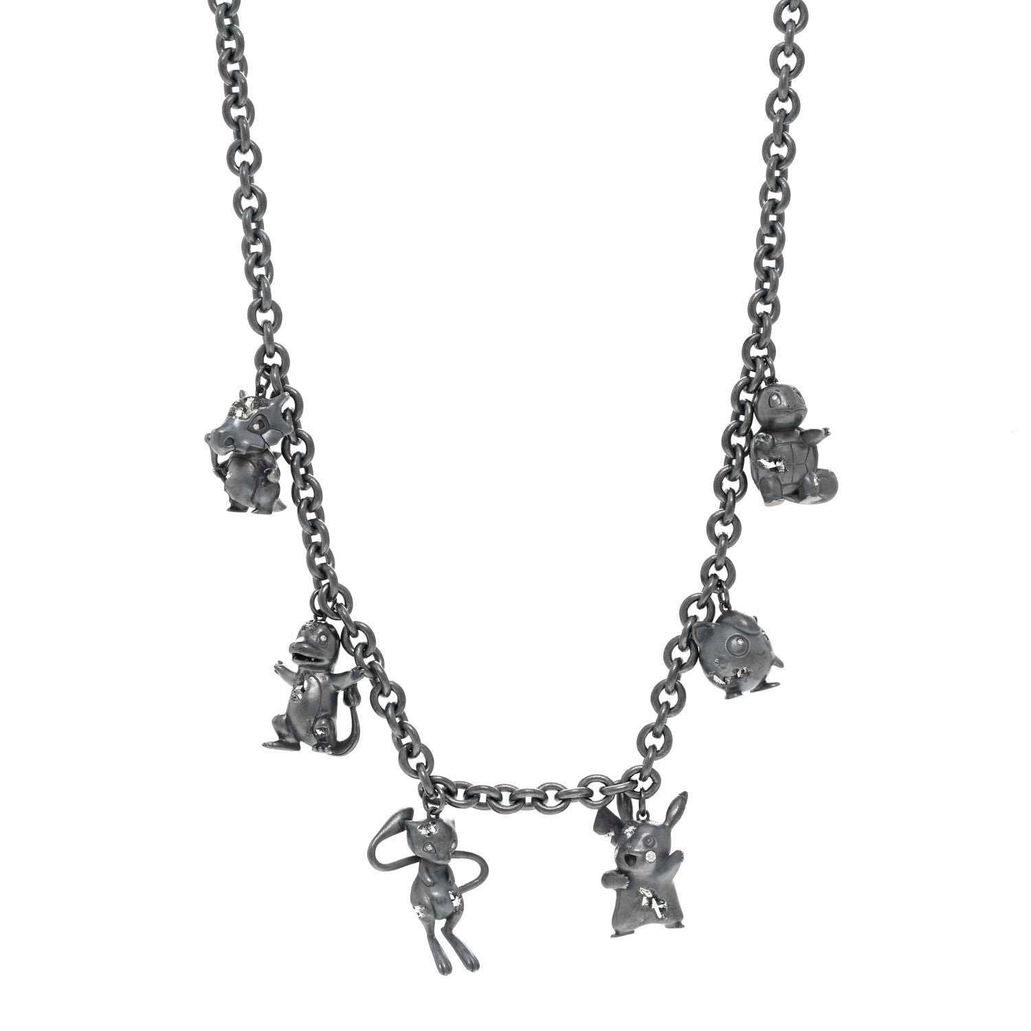 Tiffany X ARSHAM STUDIOS X POKEMON Sterling Silver Diamond Station Necklace 1 of 7