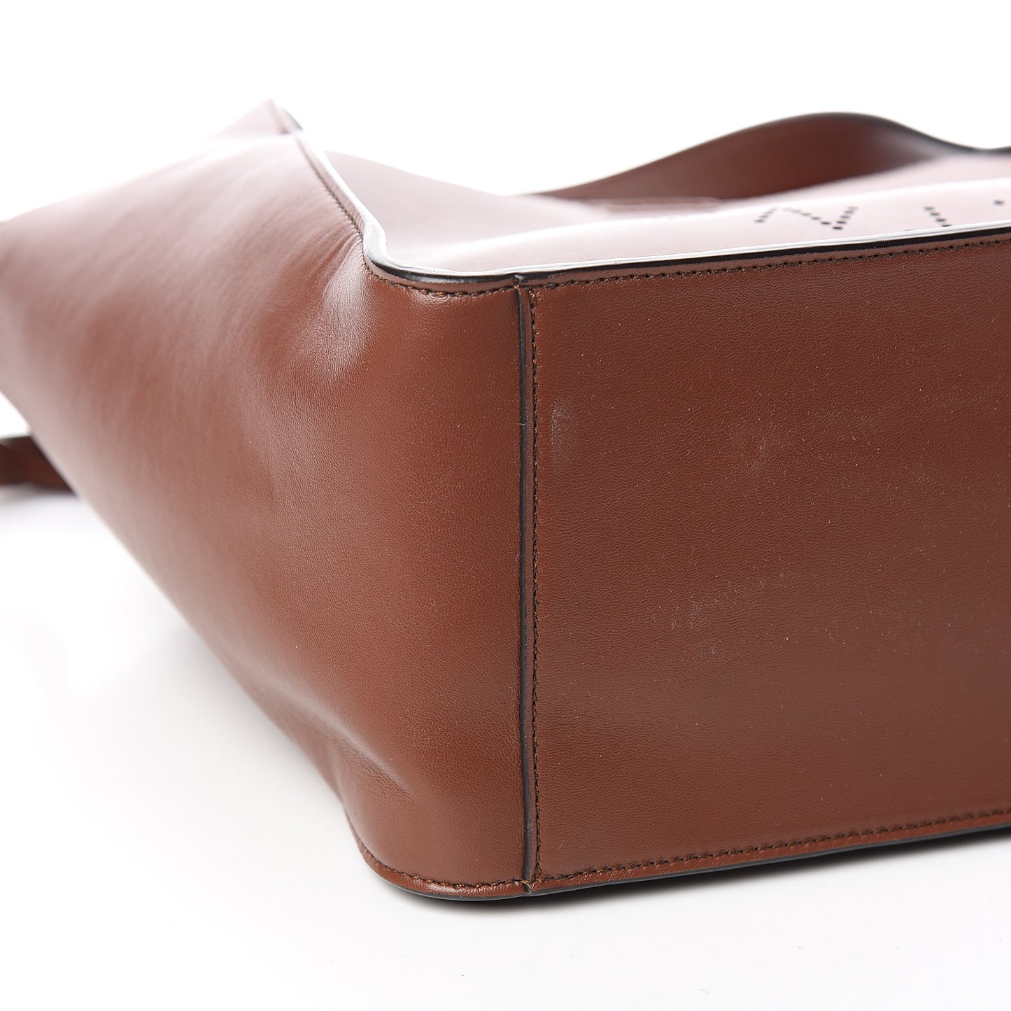 Eco Alter Nappa Perforated Logo Satchel Cinnamon