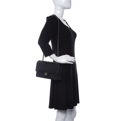 Chanel Caviar Quilted Medium Double Flap Black 2 of 11