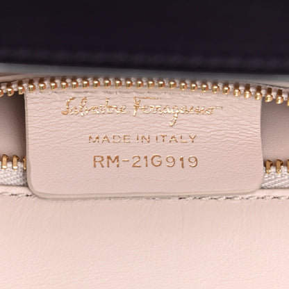 Salvatore Ferragamo Calfskin Sofia Rainbow Top Handle Bag Dark Olive Green 7 of 10