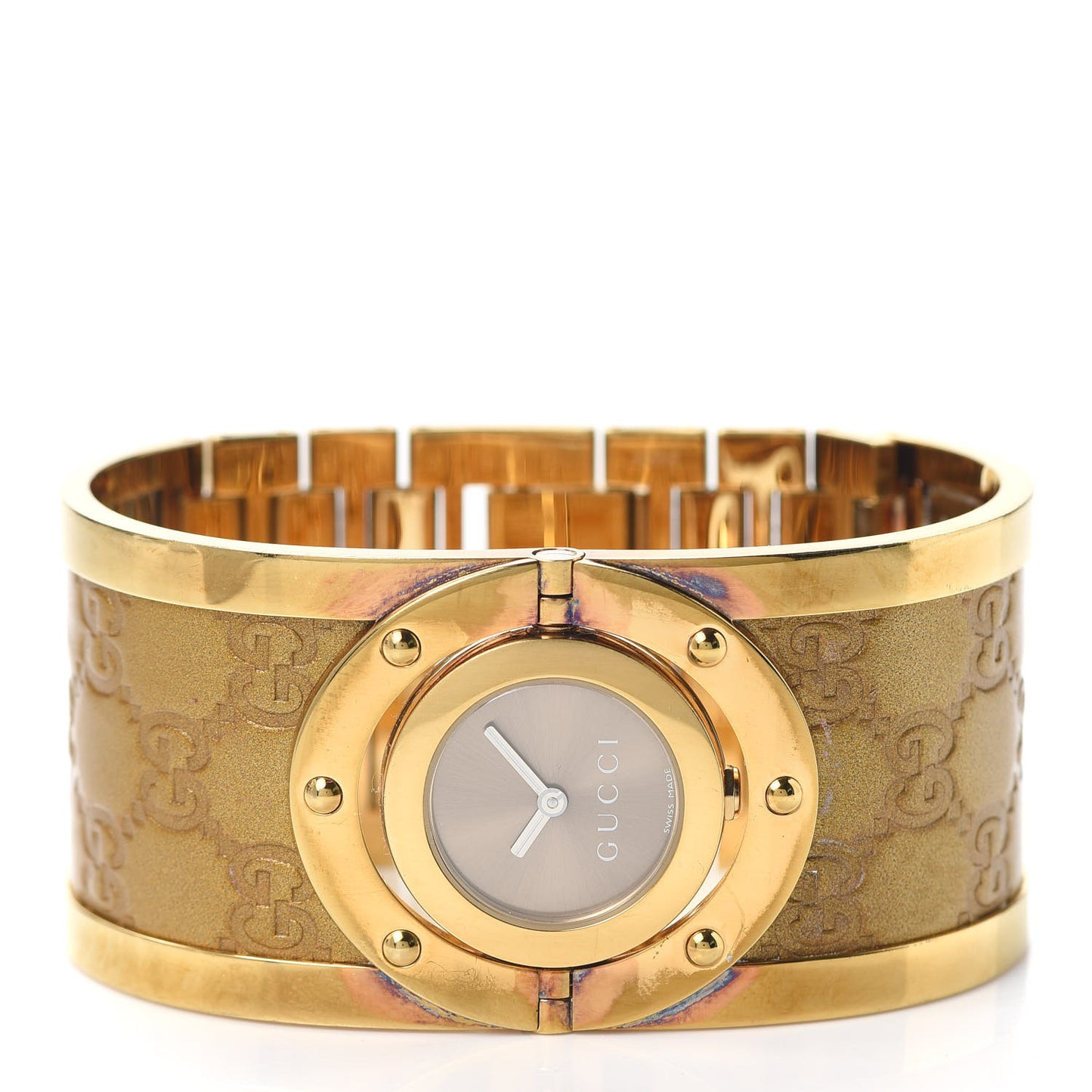 Stainless Steel Calfskin 33mm Twirl Quartz Watch Bronze