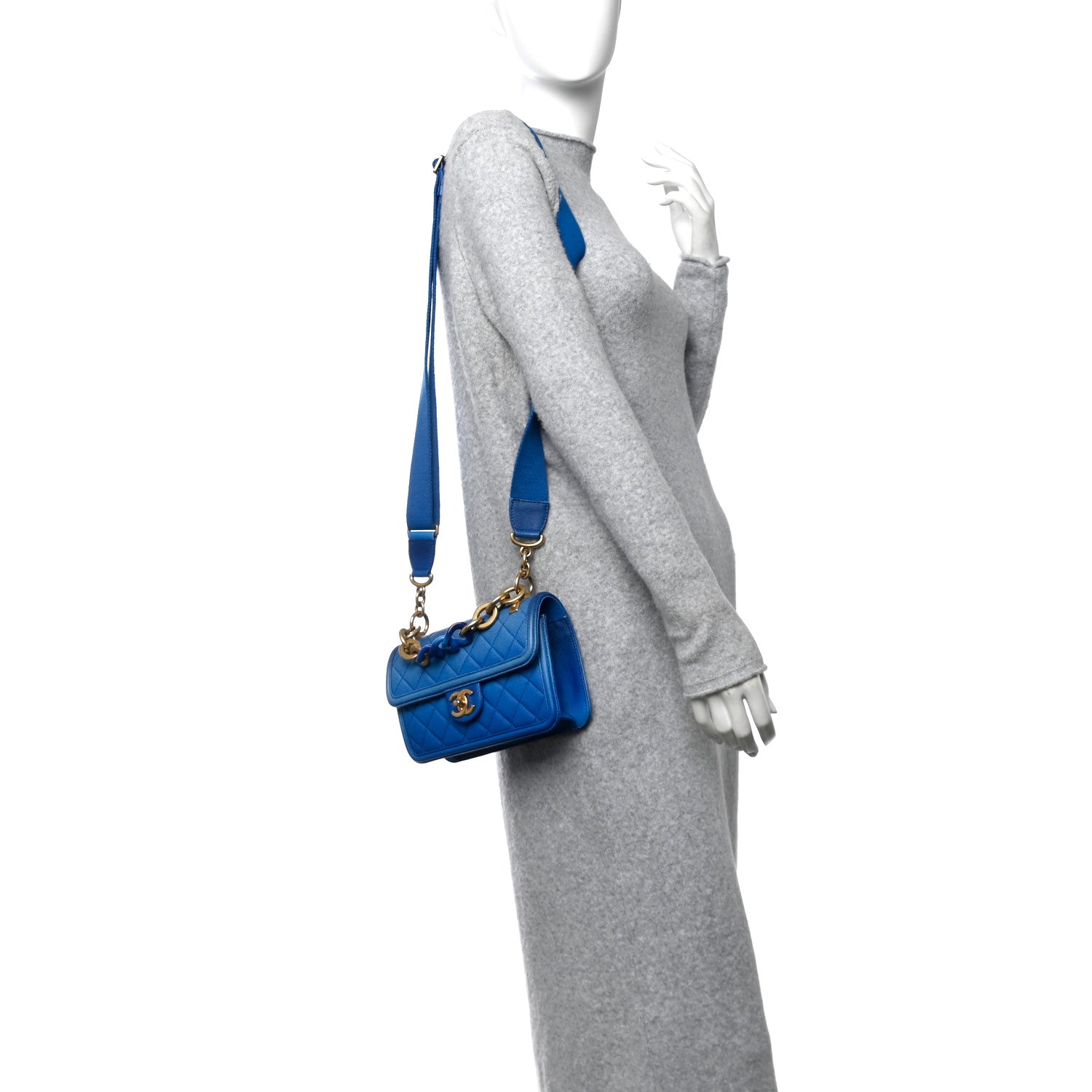 Chanel Caviar Quilted Small Sunset On The Sea Flap Blue 3 of 11