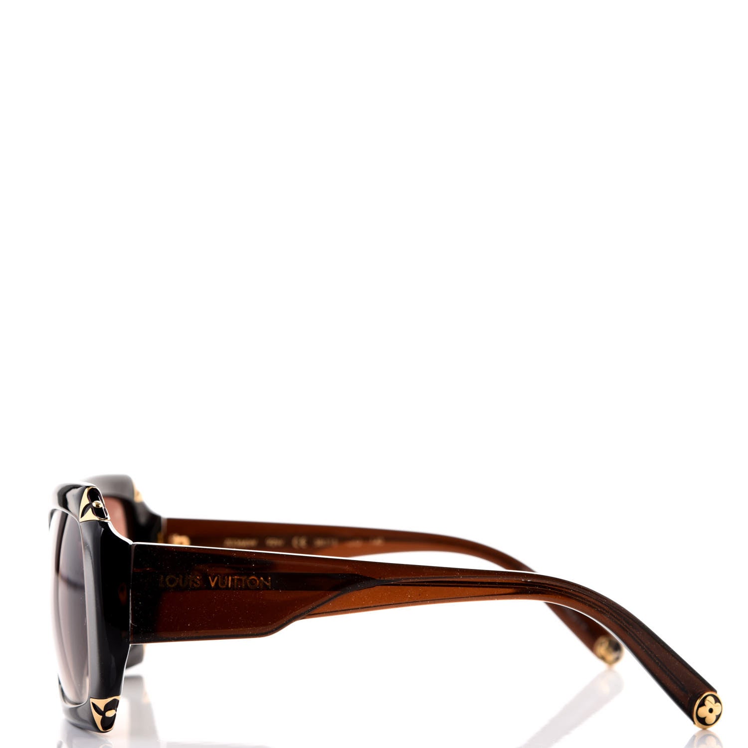 Louis Vuitton Hortensia Cat Eye Sunglasses Z0366W Brown Glitter 3 of 8