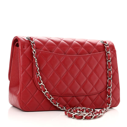 Chanel Caviar Quilted Jumbo Double Flap Dark Red 3 of 10