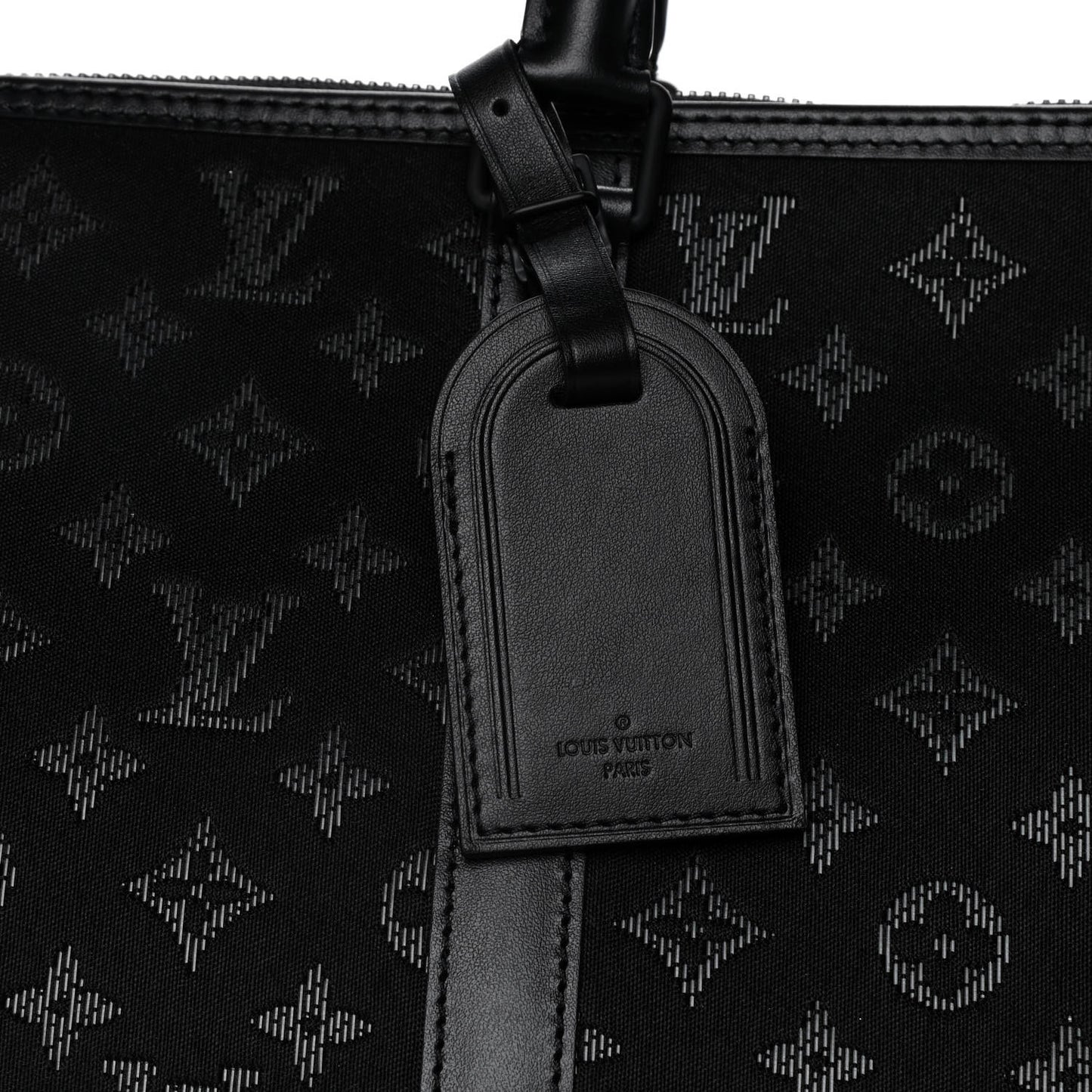 Jacquard Monogram Light Up Keepall Bandouliere 50 Black