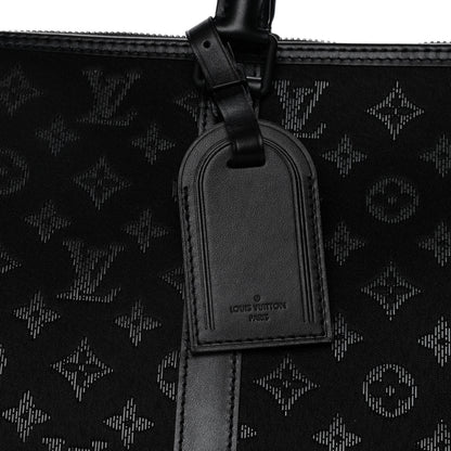 Louis Vuitton Jacquard Monogram Light Up Keepall Bandouliere 50 Black 18 of 28