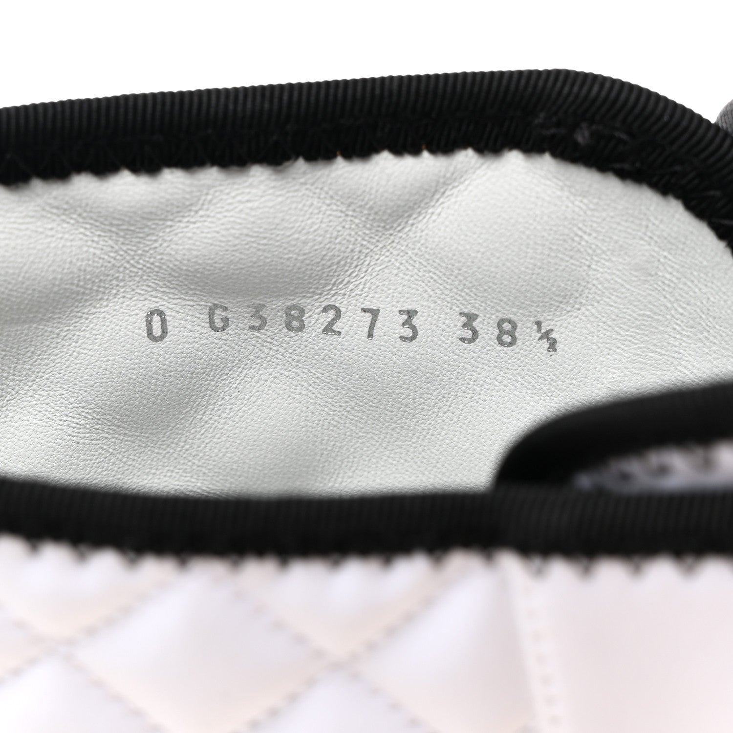 Chanel Fabric Grosgrain Quilted Cap Toe Lace Up Combat Boots 38.5 White Black 7 of 8