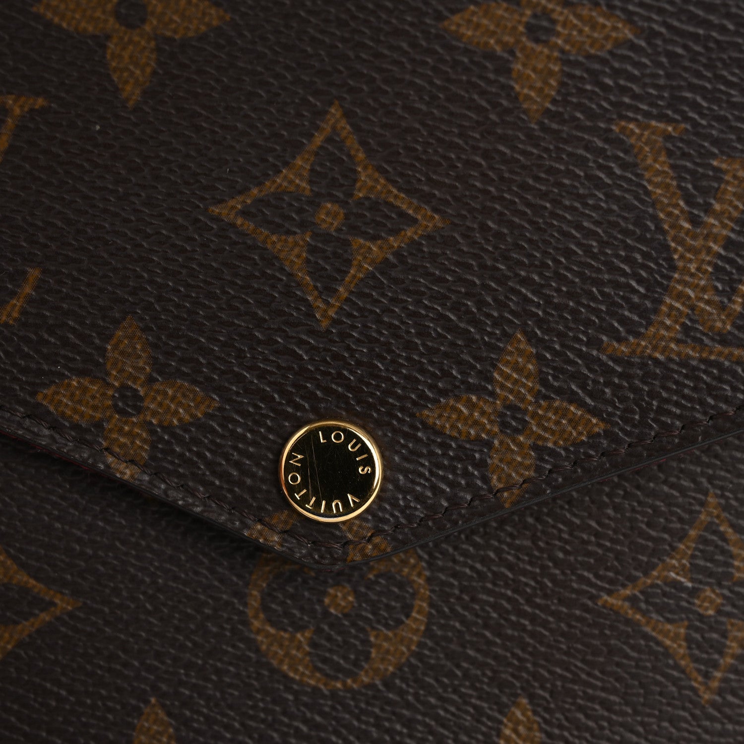 Louis Vuitton Monogram Pochette Felicie Chain Wallet Fuchsia 15 of 15