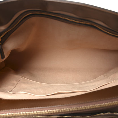 Gucci GG Supreme Monogram Azalea Calfskin Web Large Jackie 1961 Tote Beige Ebony Brown Sugar 5 of 10