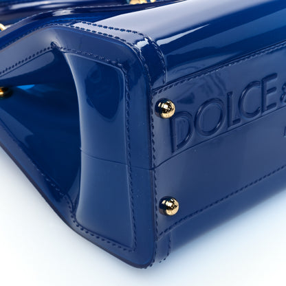 Dolce & Gabbana PVC Miss Sicily Satchel Blue 8 of 9