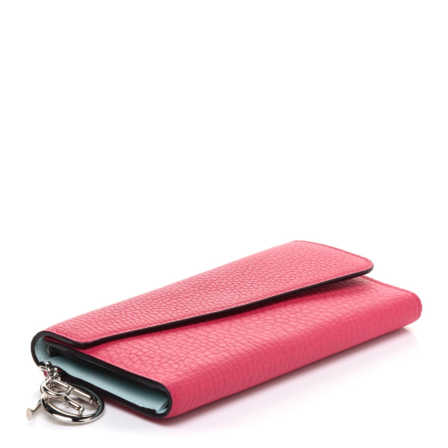 Bullcalf Diorissimo Long Wallet Fuchsia Sky Blue