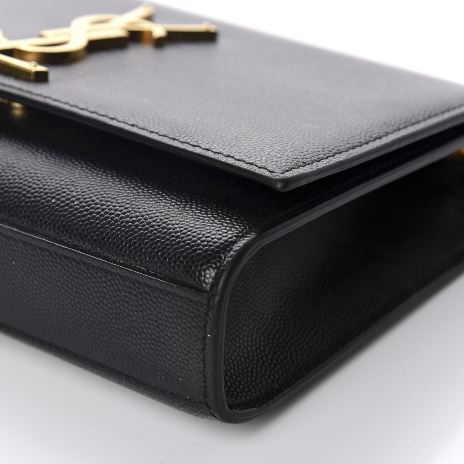 Saint Laurent Grain De Poudre Small Monogram Kate Satchel Black 7 of 12
