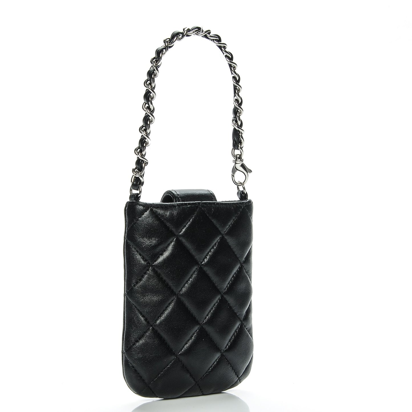 Lambskin Quilted Phone Case Black