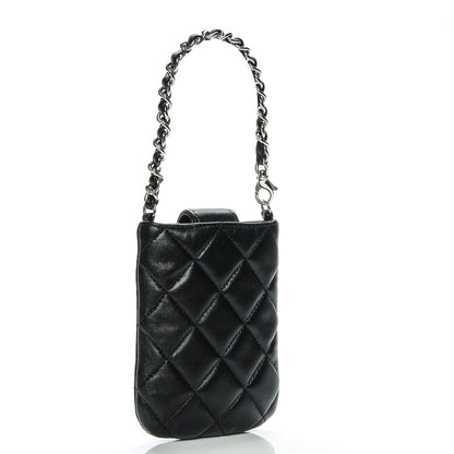 Chanel Lambskin Quilted Phone Case Black 3 of 5
