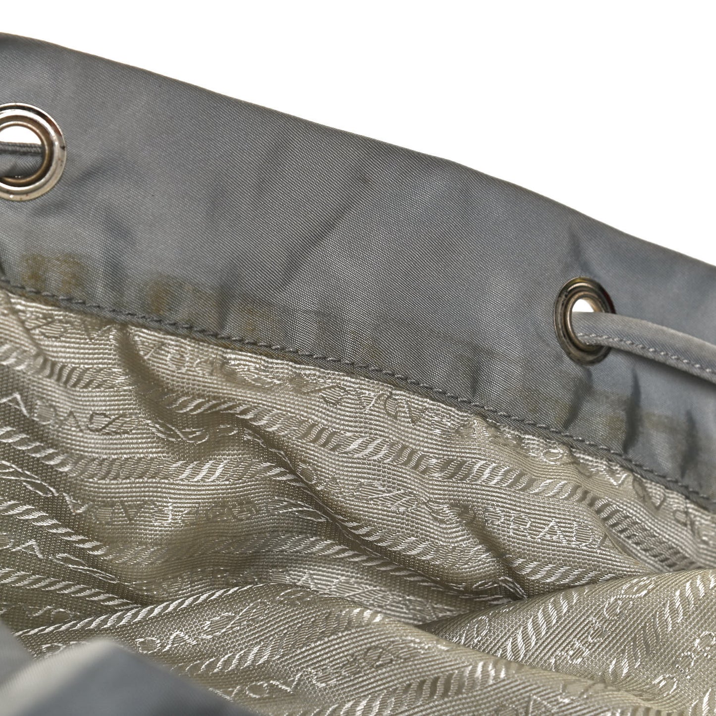 Nylon Vela Double Buckle Backpack Grey
