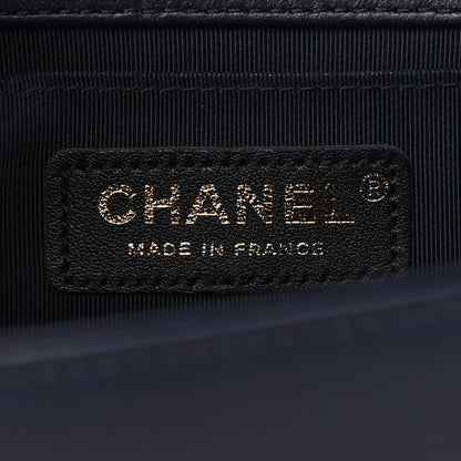 Chanel Lambskin Quilted Medium Boy Flap Dark Navy 6 of 11