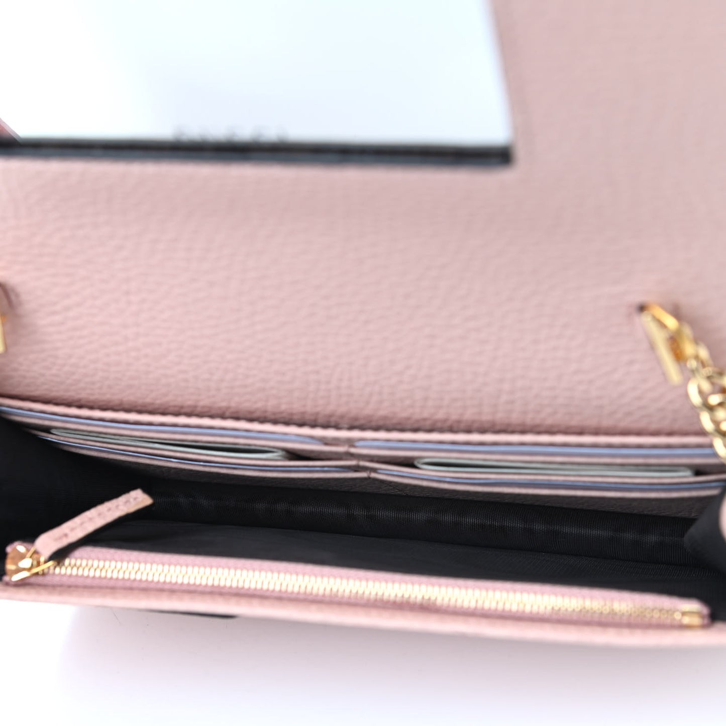 Dollar Calfskin Mini GG Marmont Chain Wallet Perfect Pink